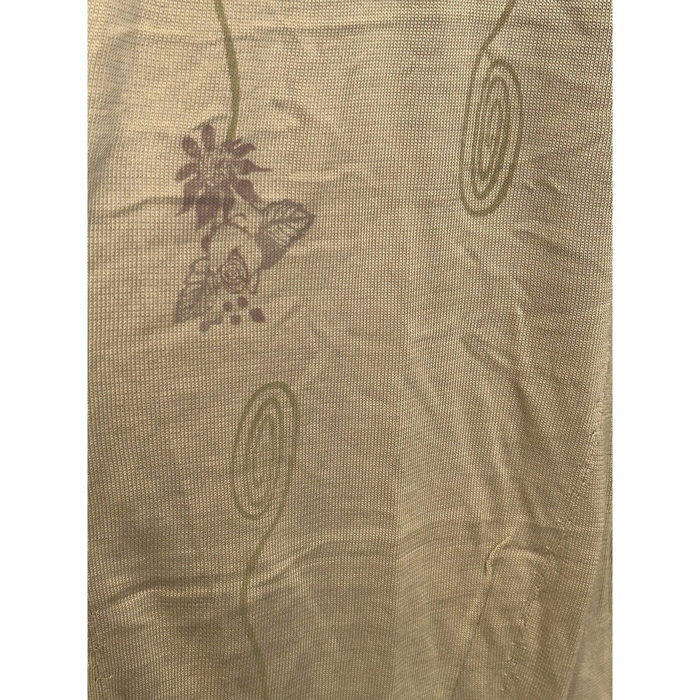 Blue Fish Beige Handpainted Pullover Cotton Long Sweater Dress Sz 2 Lagenlook - Picture 5 of 7